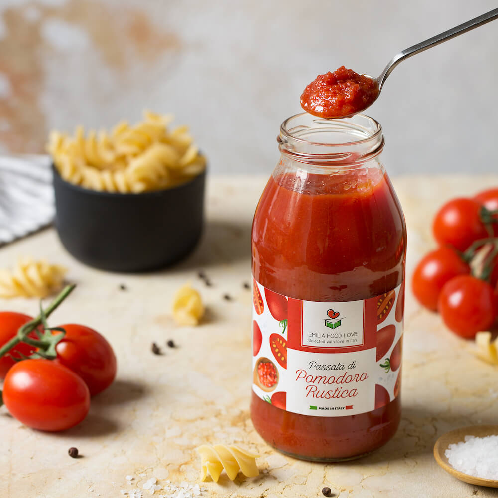 Rustica Tomato Passata  EMILIA FOOD LOVE - EMILIA FOOD LOVE Selected with  love in Italy
